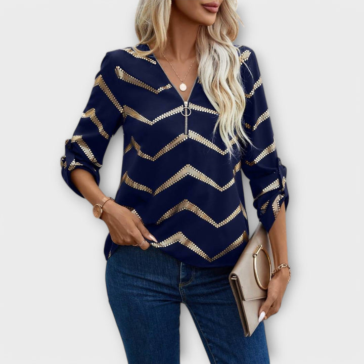 Eabha - Elegant Zip Blouse