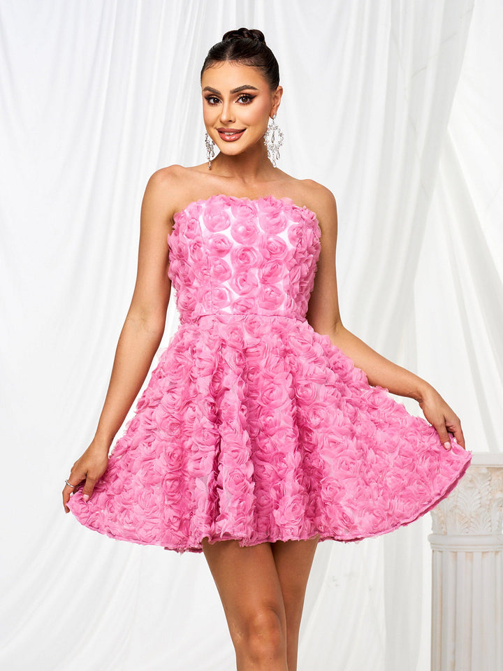 Théodora | Robe Mini Patineuse Fleurie