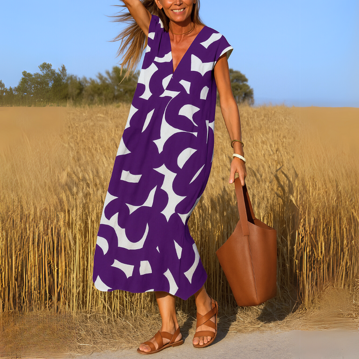 Eithne - V-Neck Flowing Dress