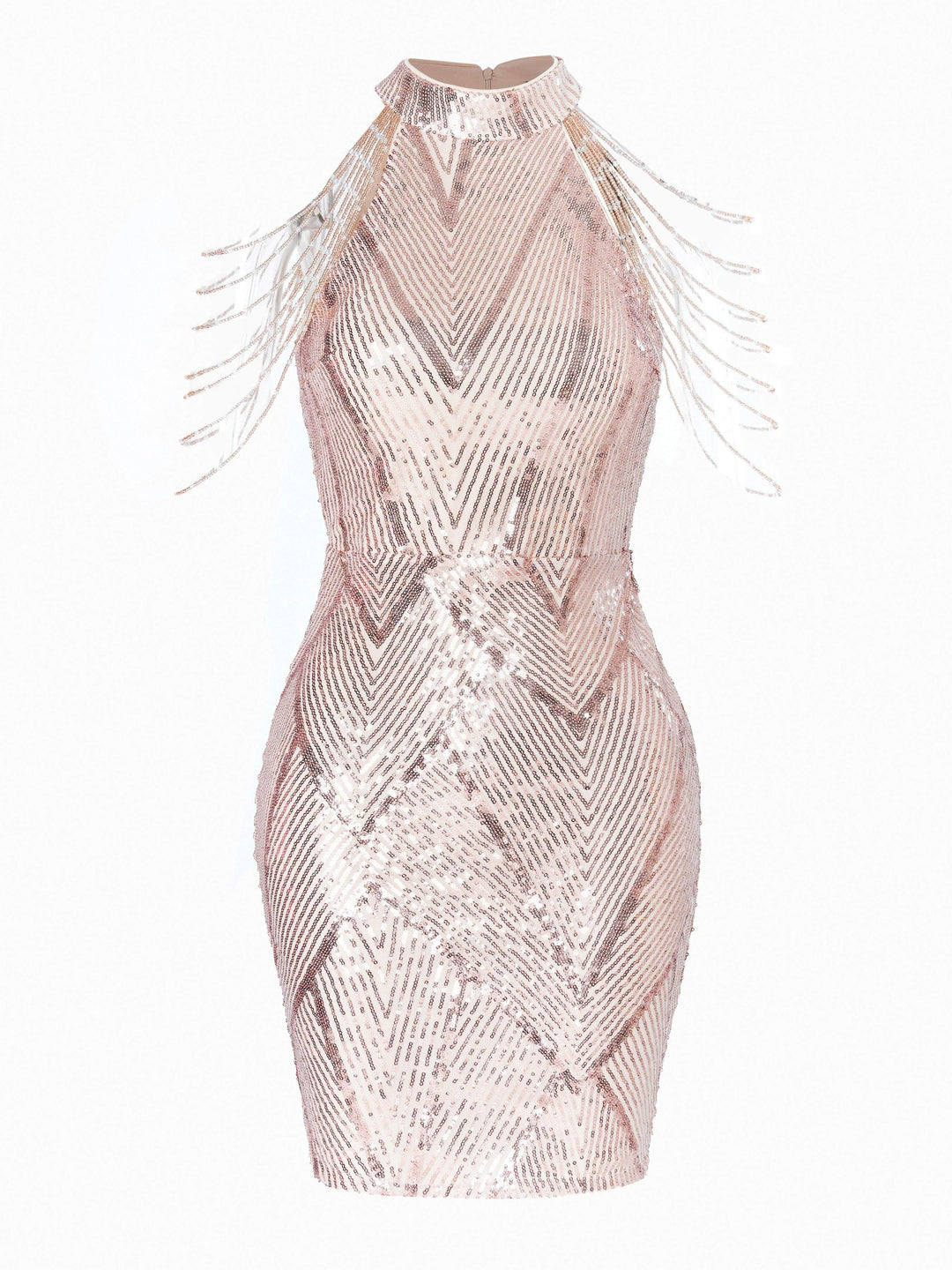 Léa | Robe Mini à Paillettes Géométriques