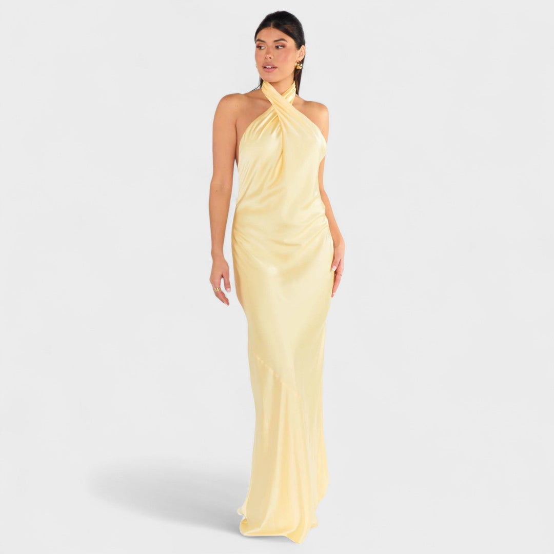 Laoise - Satin Halter Dress