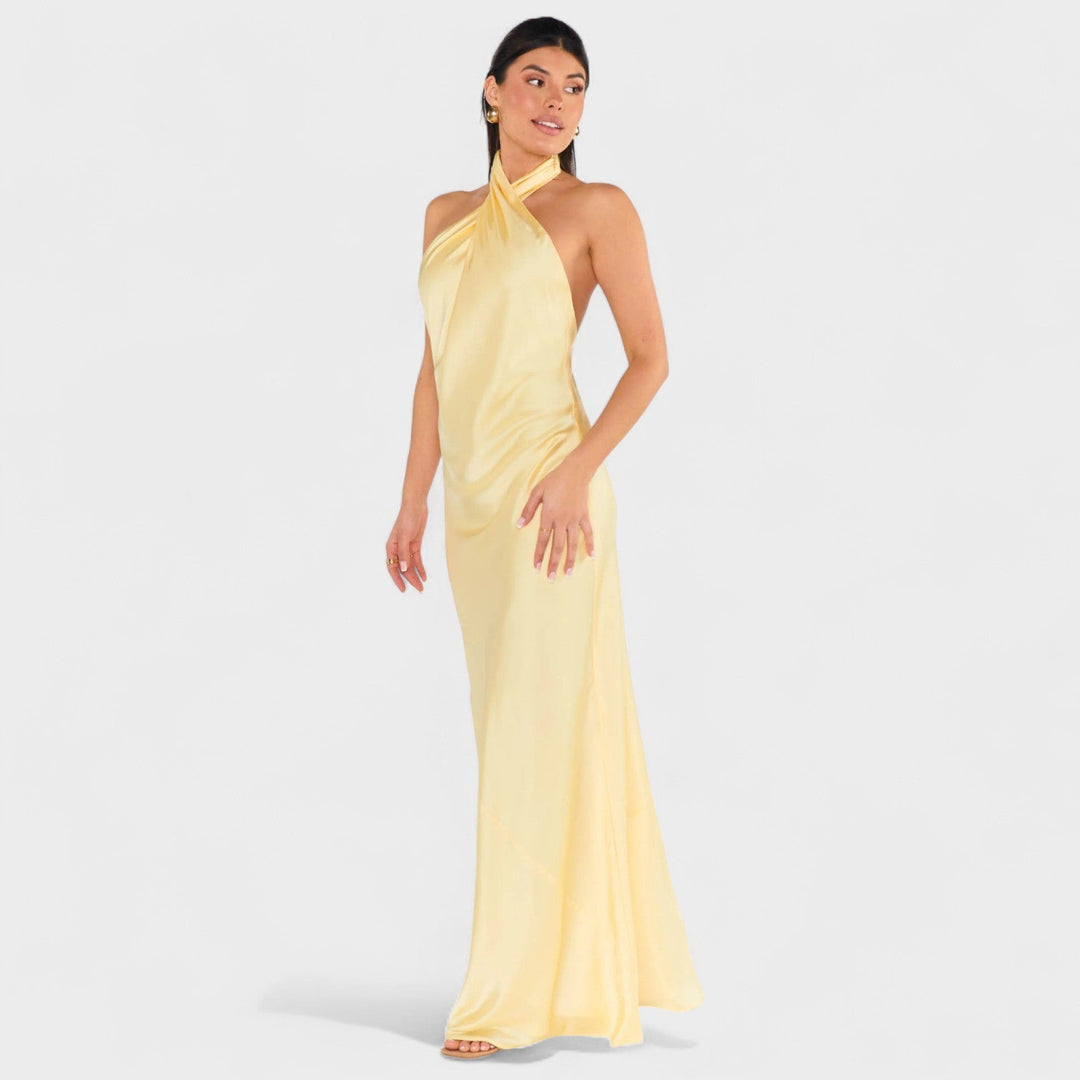 Laoise - Satin Halter Dress