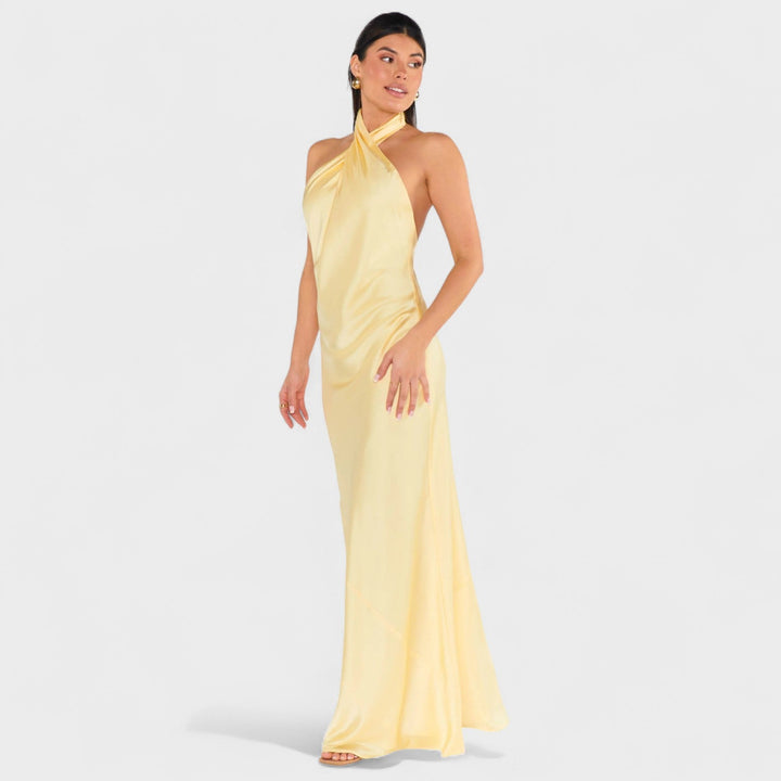 Laoise - Satin Halter Dress
