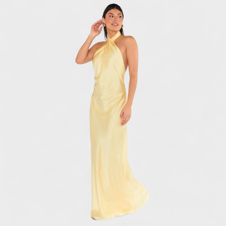 Laoise - Satin Halter Dress