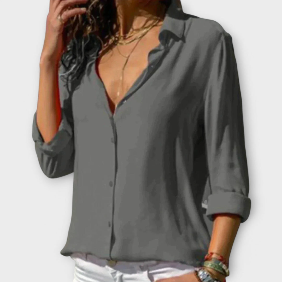 Eithne - Elegant Embroidered Blouse