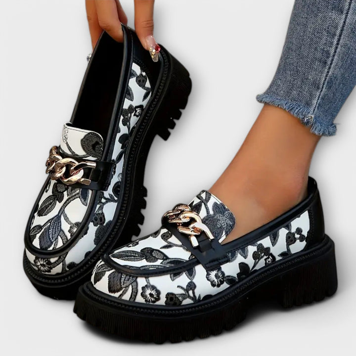Eimear - Floral Moccasins