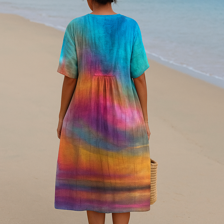 Eabha - Tie-Dye Cotton Dress