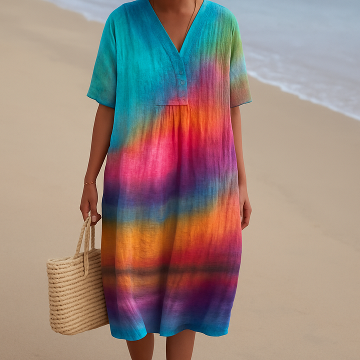 Eabha - Tie-Dye Cotton Dress