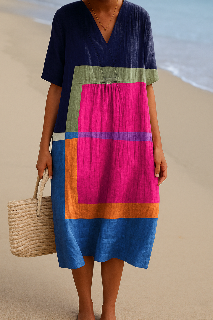 Gráinne - Cotton Block Dress