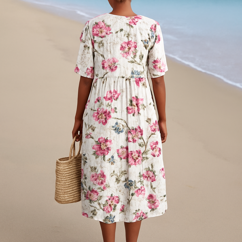 Dervla - Floral Linen Dress