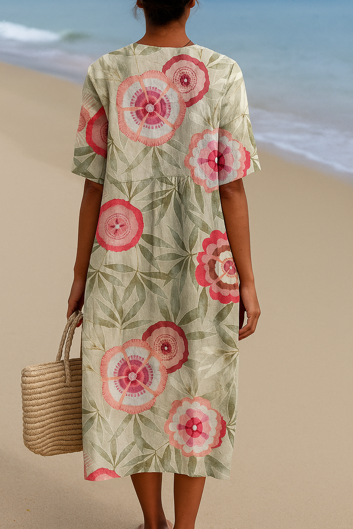 Bríd - Floral Cotton Dress