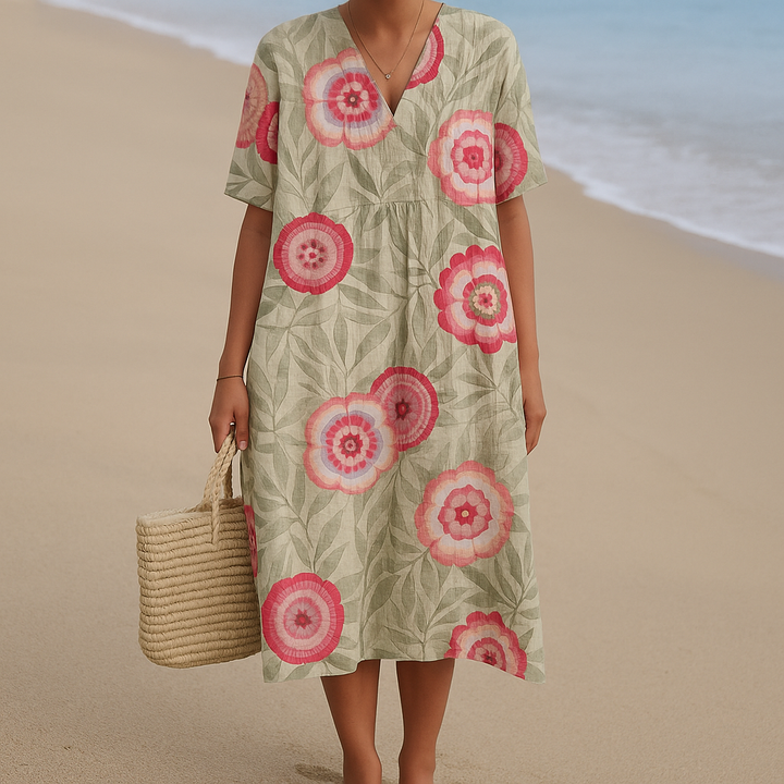 Bríd - Floral Cotton Dress