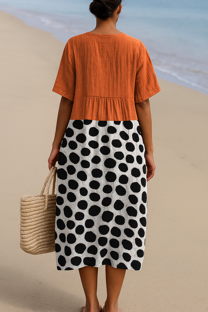 Gráinne - Orange Dot Dress