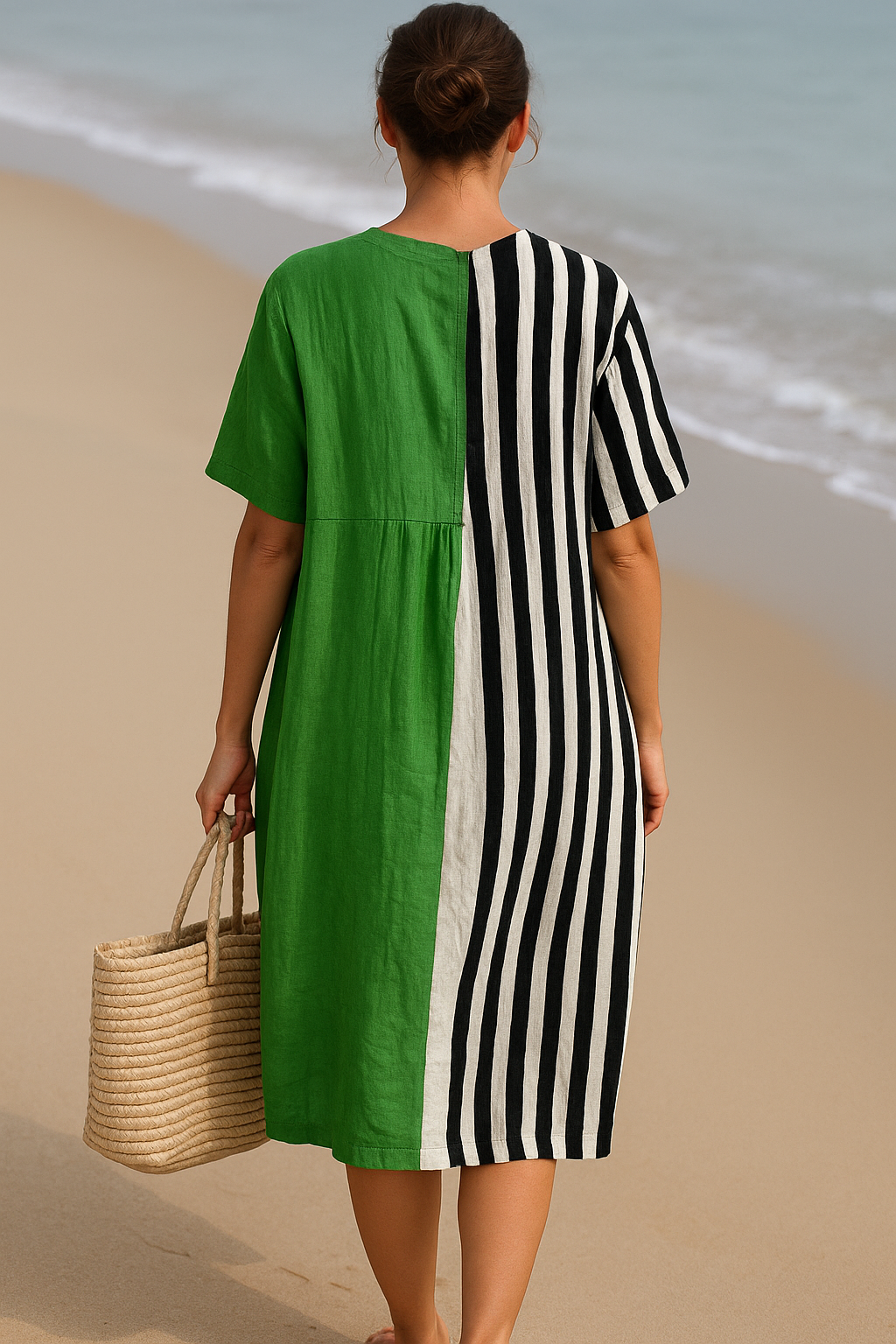 Eilís - Green Striped Dress