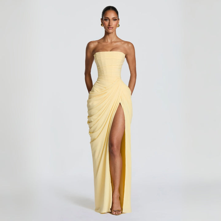 Eimear - Draped Dress with Slit