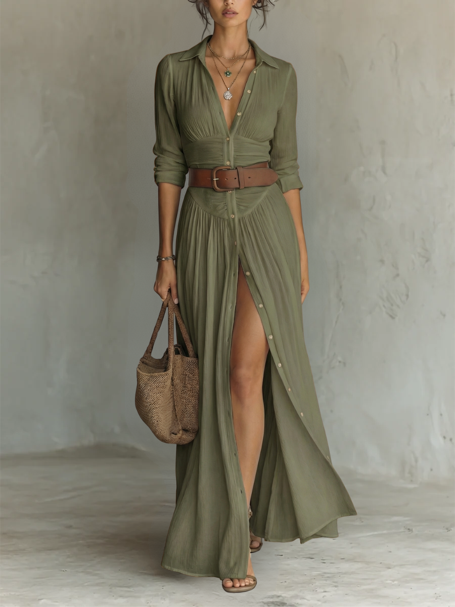 Eléonore | Robe Maxi à Col