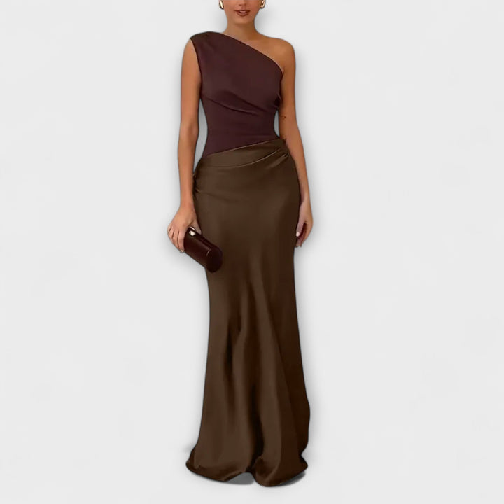 Dervla - Asymmetrical Satin Dress
