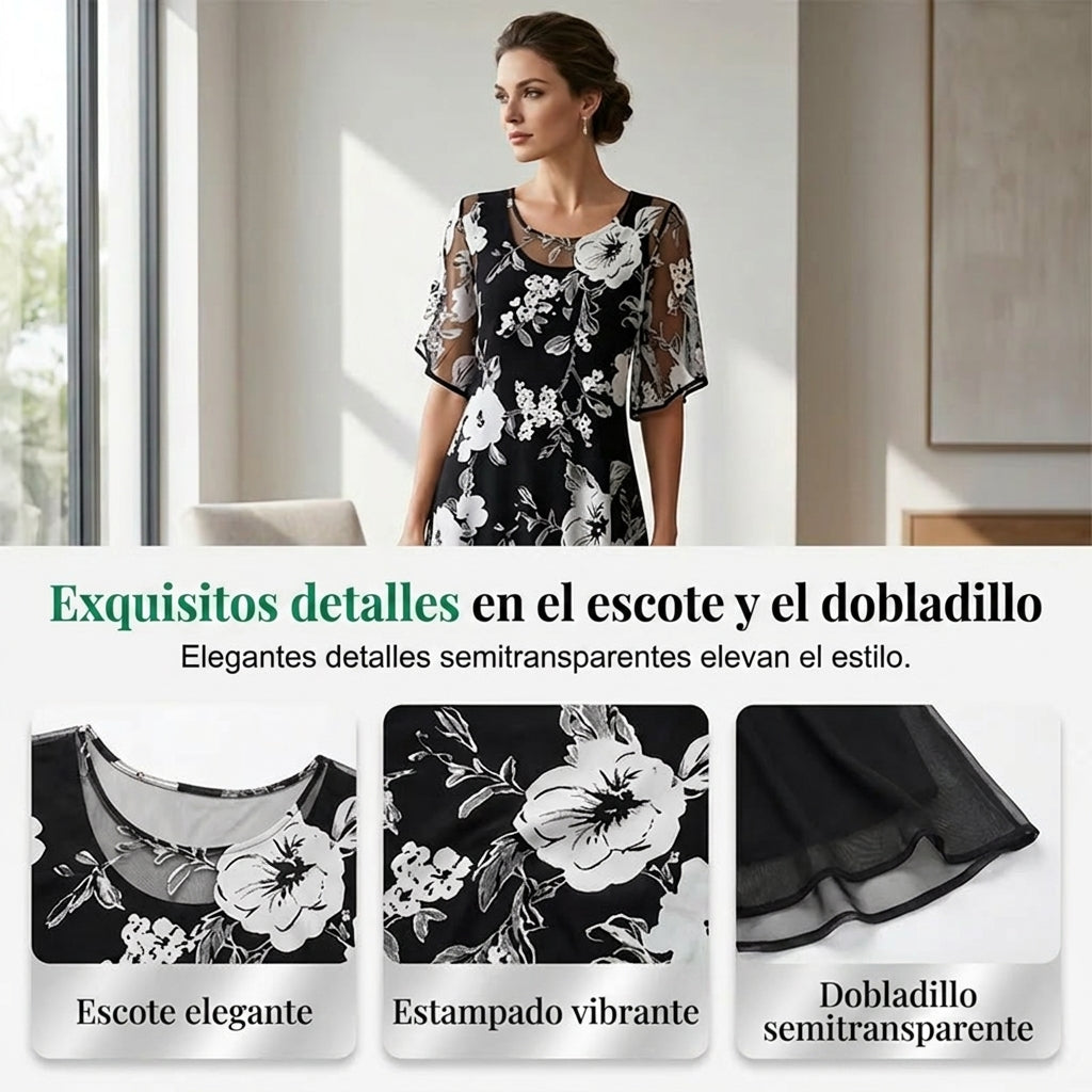 Coline | Robe en Mousseline Fleurie