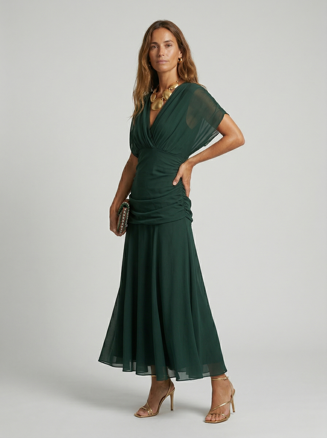 Nadine | Robe Longue Col en V