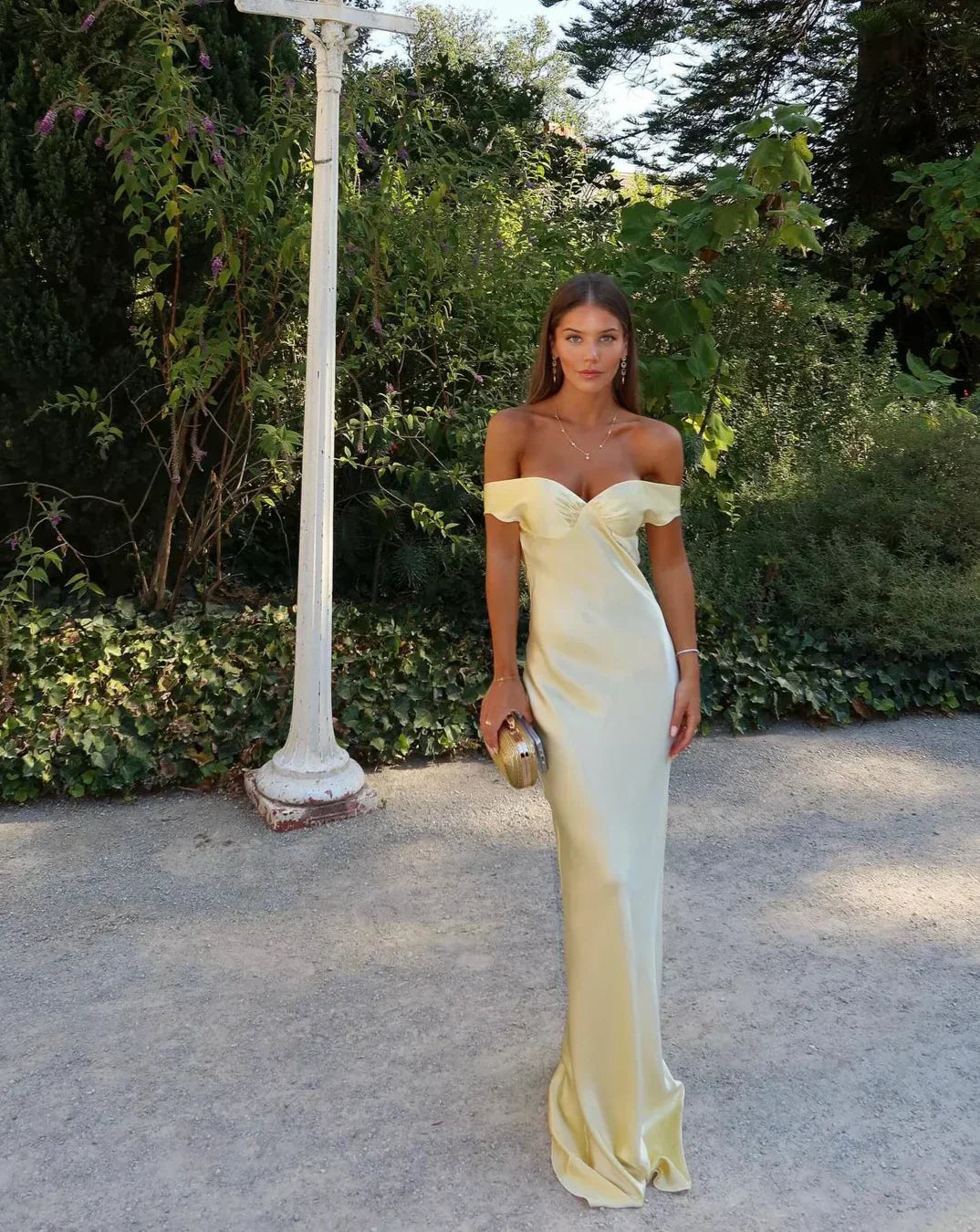 Eabha - Satin Maxi Dress