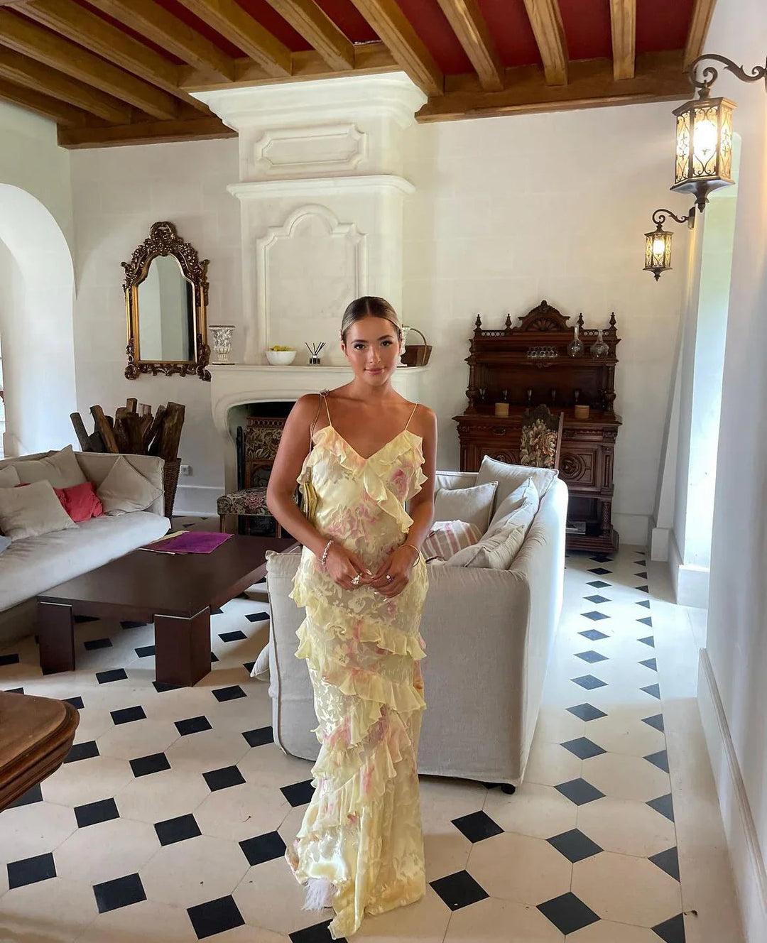 Eabha - Ruffled Long Dress