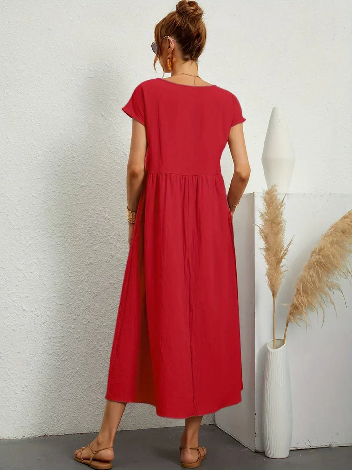 Sidonie | Robe Midi Coton-Soie