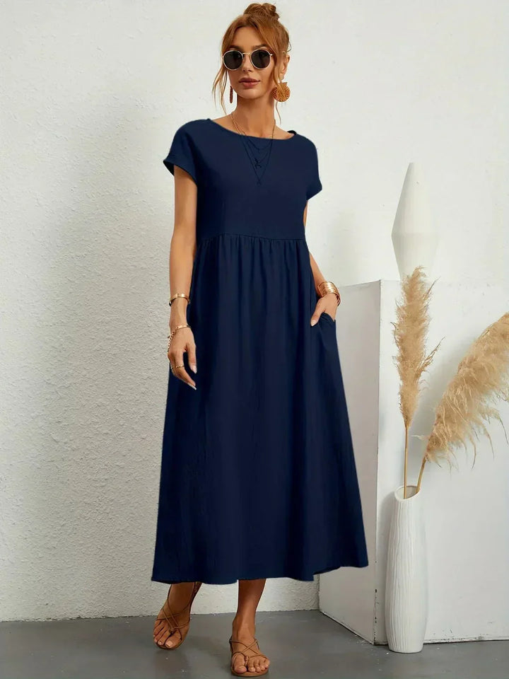 Sidonie | Robe Midi Coton-Soie
