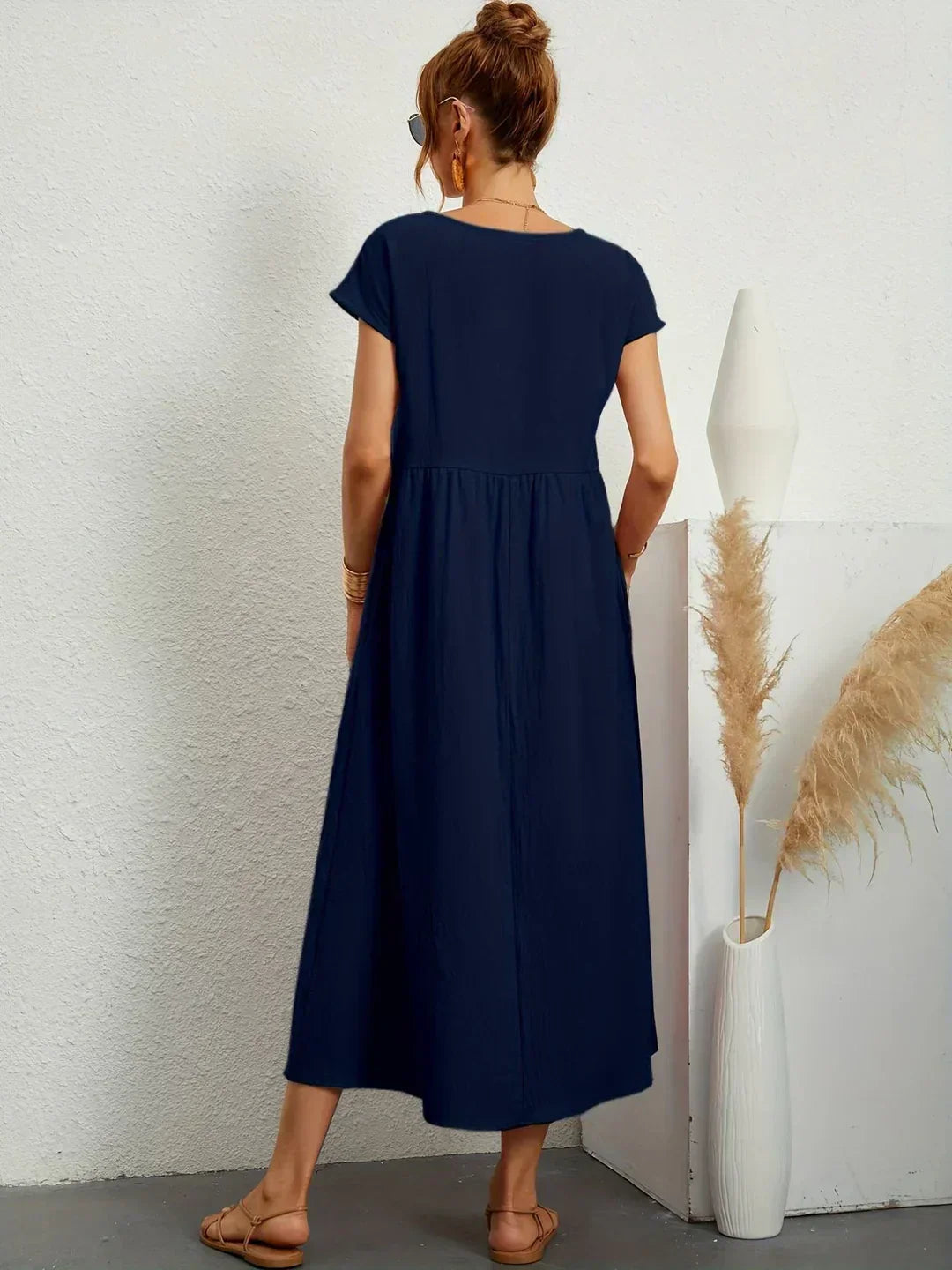 Sidonie | Robe Midi Coton-Soie