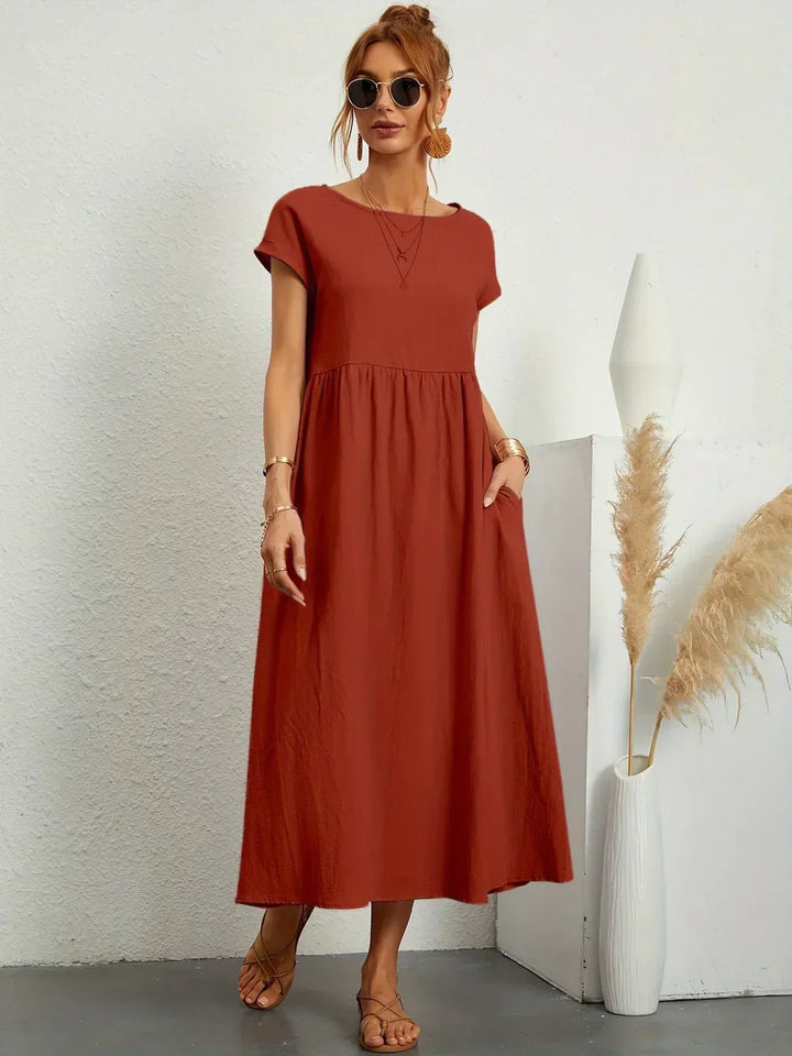 Sidonie | Robe Midi Coton-Soie