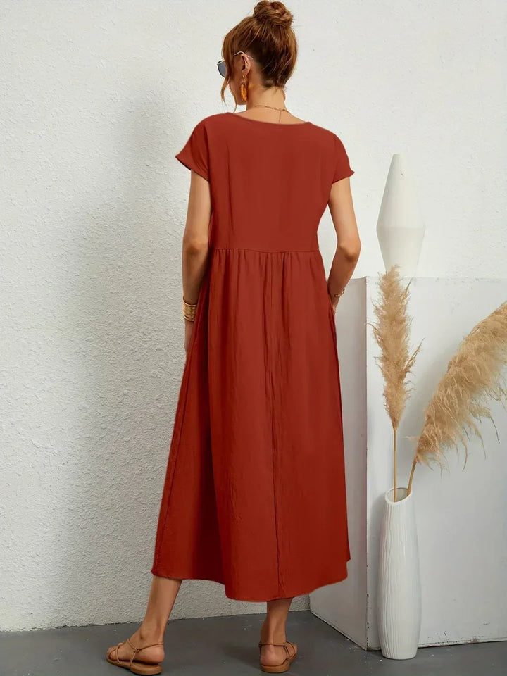 Sidonie | Robe Midi Coton-Soie