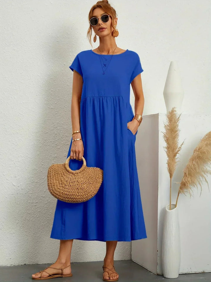 Sidonie | Robe Midi Coton-Soie
