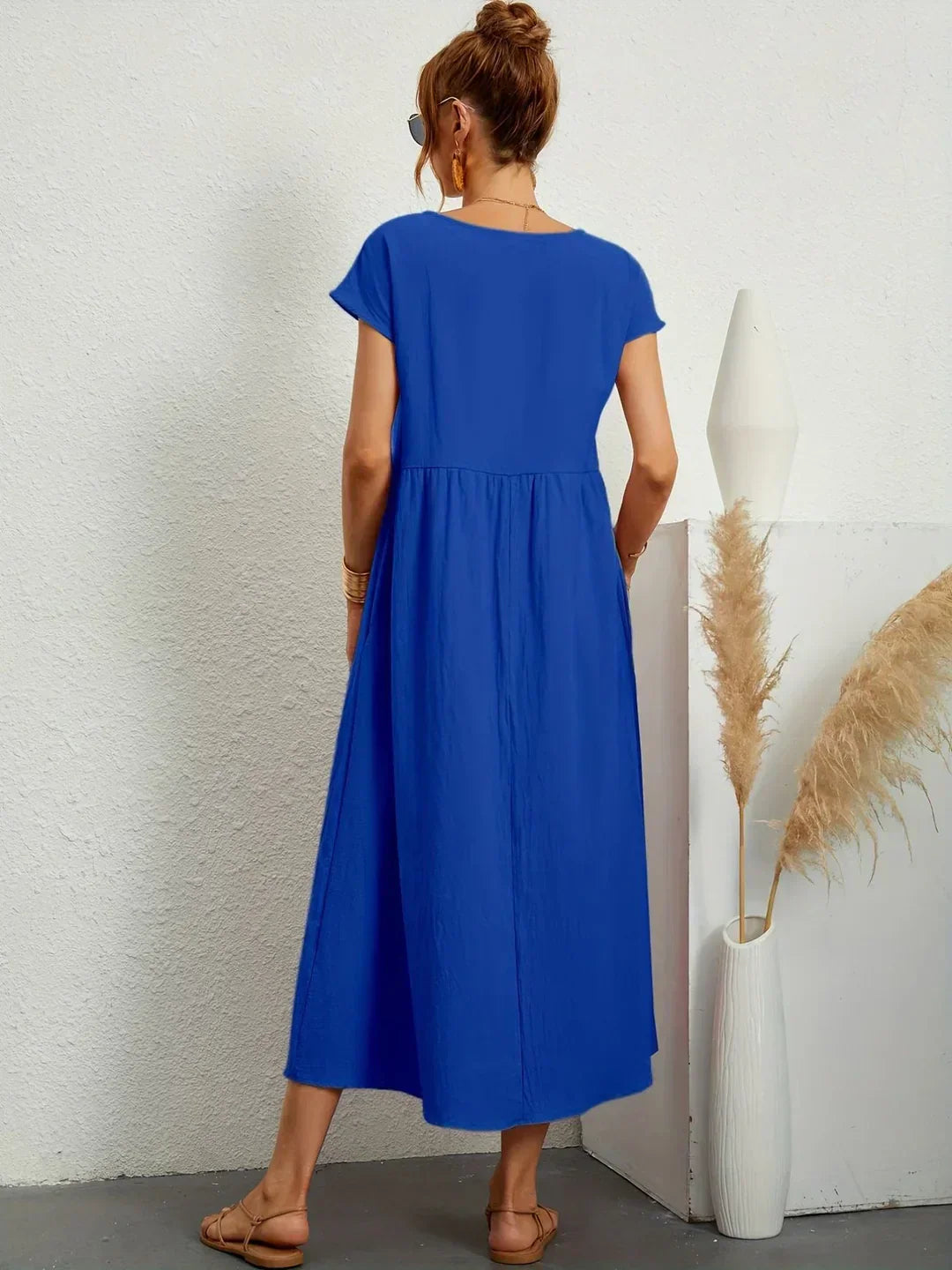 Sidonie | Robe Midi Coton-Soie