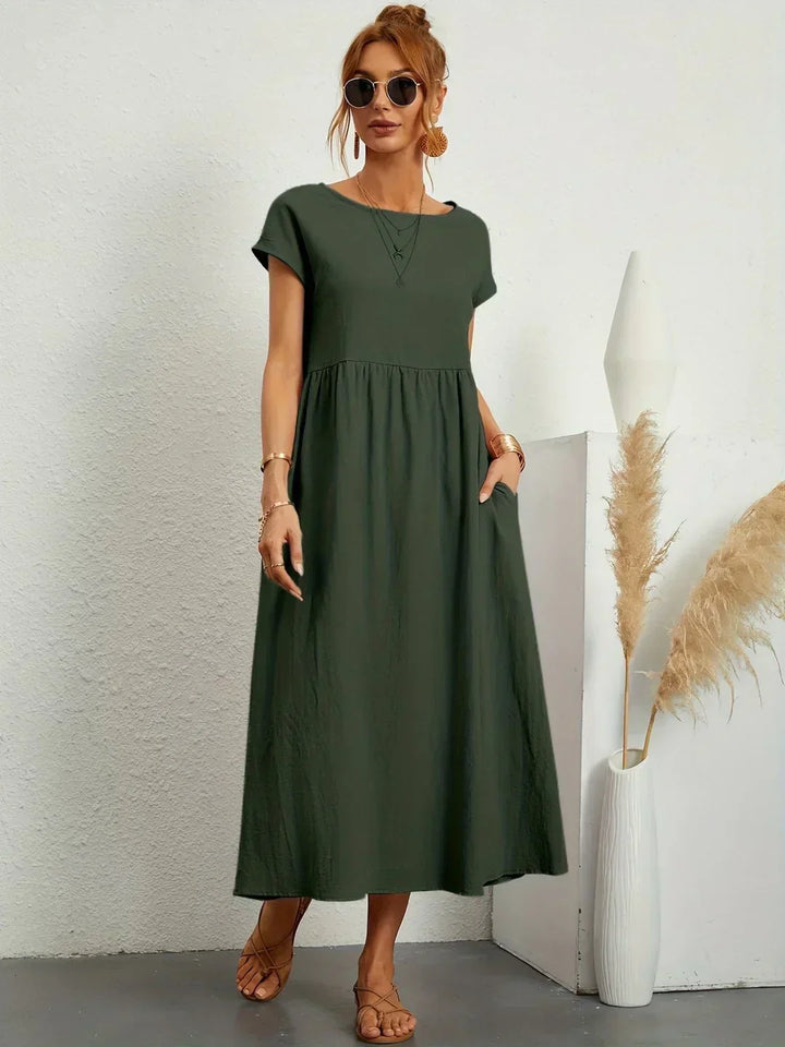 Sidonie | Robe Midi Coton-Soie