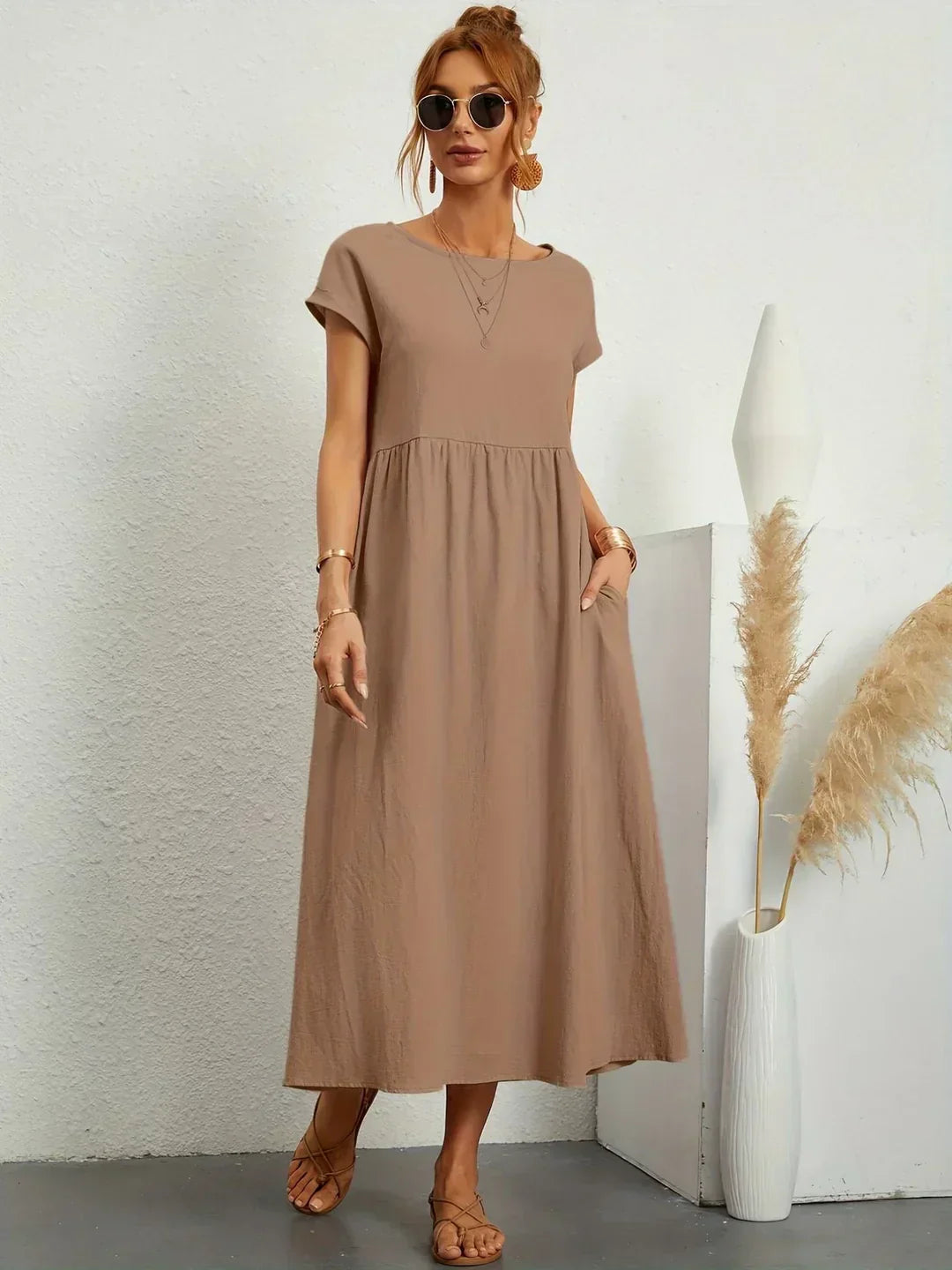 Sidonie | Robe Midi Coton-Soie