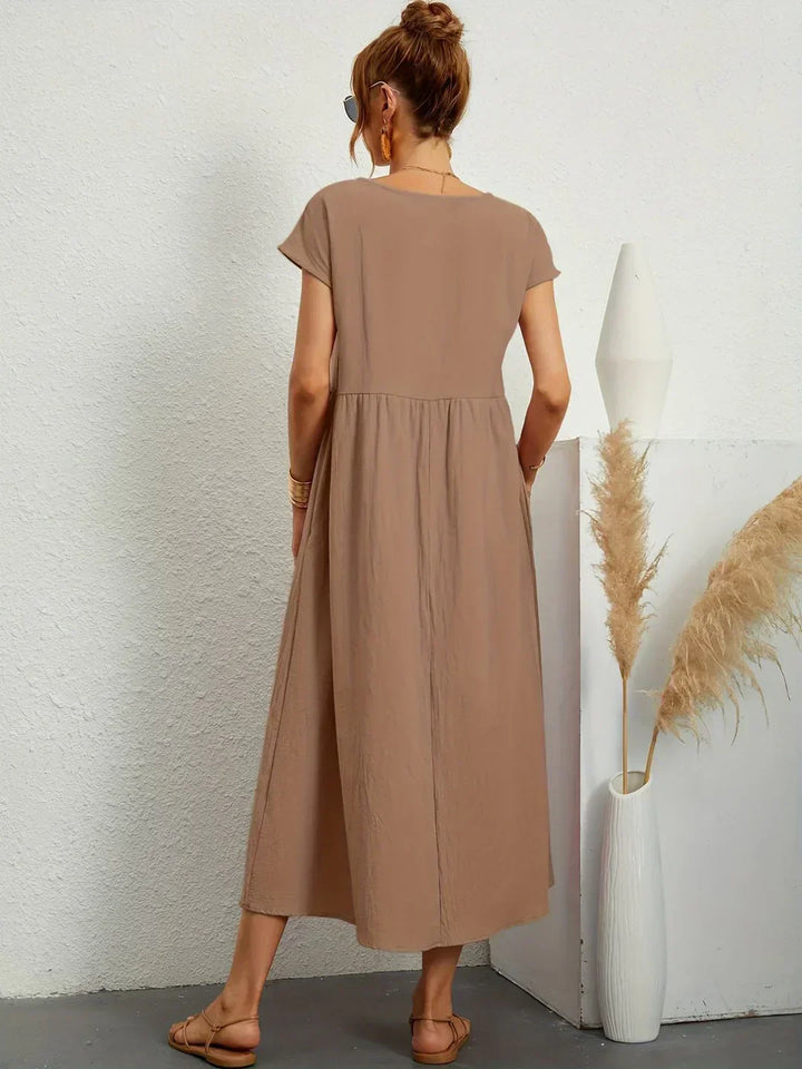 Sidonie | Robe Midi Coton-Soie