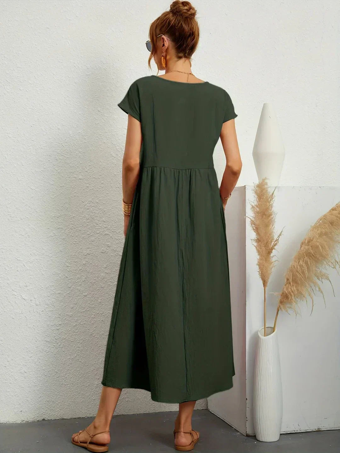 Sidonie | Robe Midi Coton-Soie