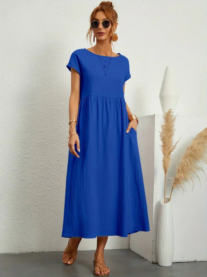 Sidonie | Robe Midi Coton-Soie