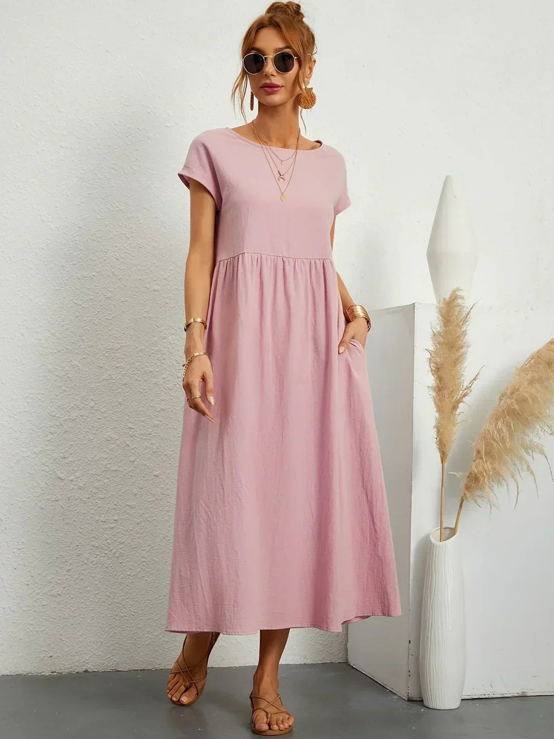 Sidonie | Robe Midi Coton-Soie
