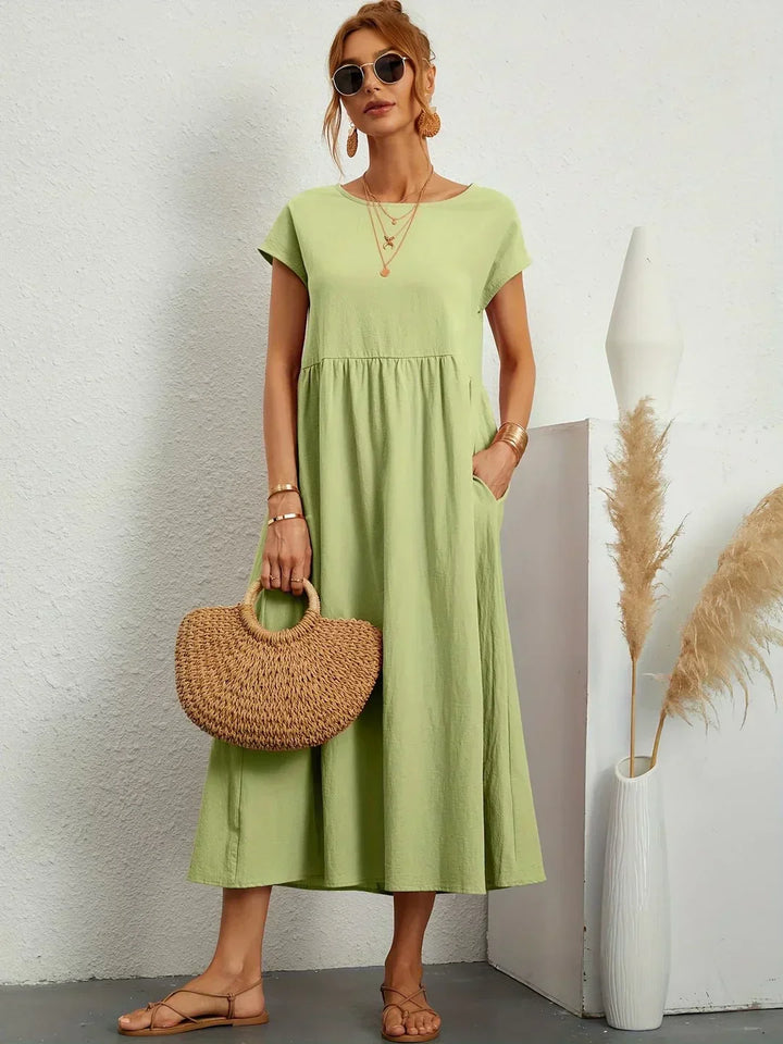 Sidonie | Robe Midi Coton-Soie