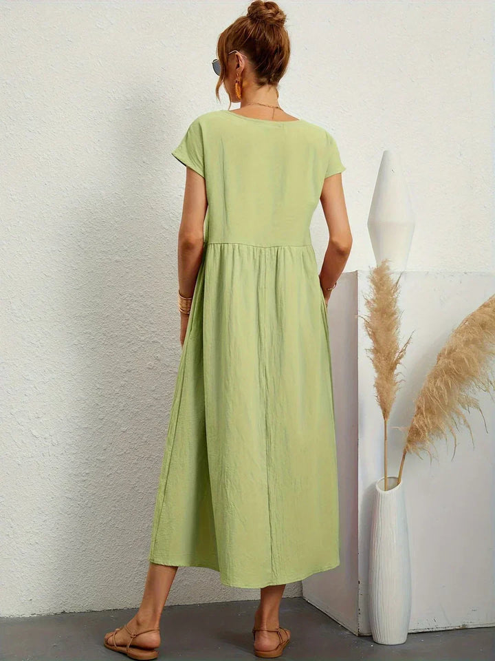 Sidonie | Robe Midi Coton-Soie