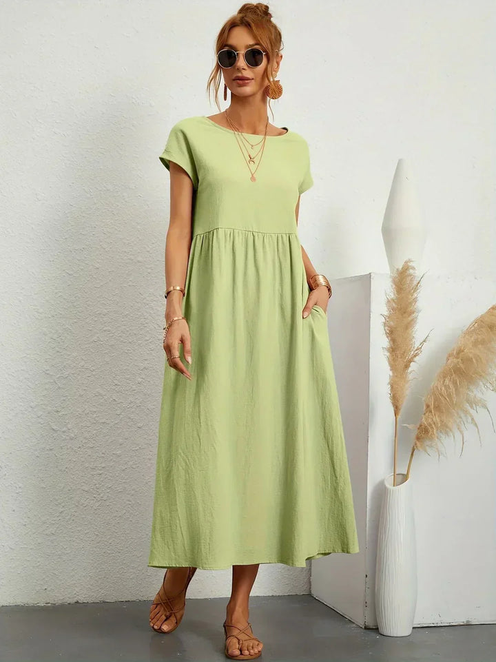 Sidonie | Robe Midi Coton-Soie