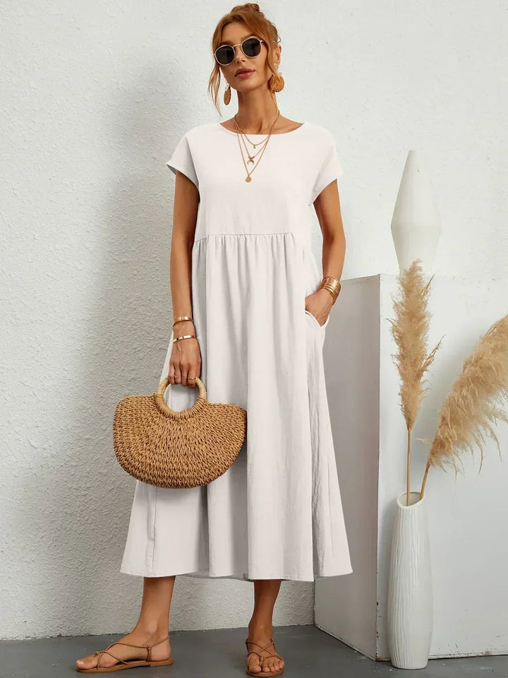 Sidonie | Robe Midi Coton-Soie