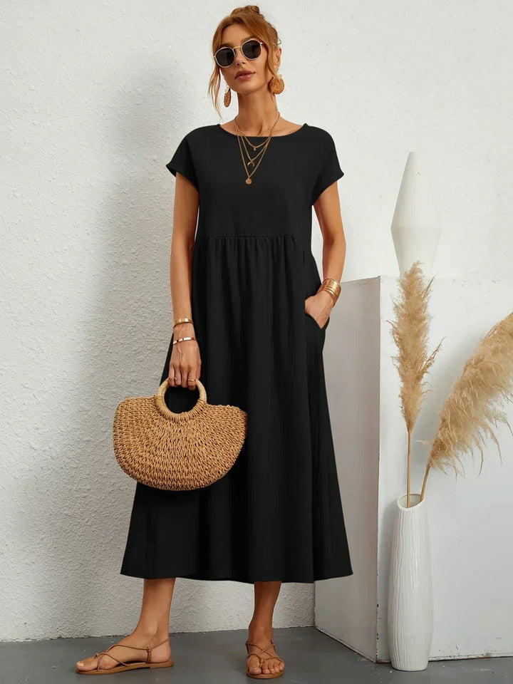 Sidonie | Robe Midi Coton-Soie
