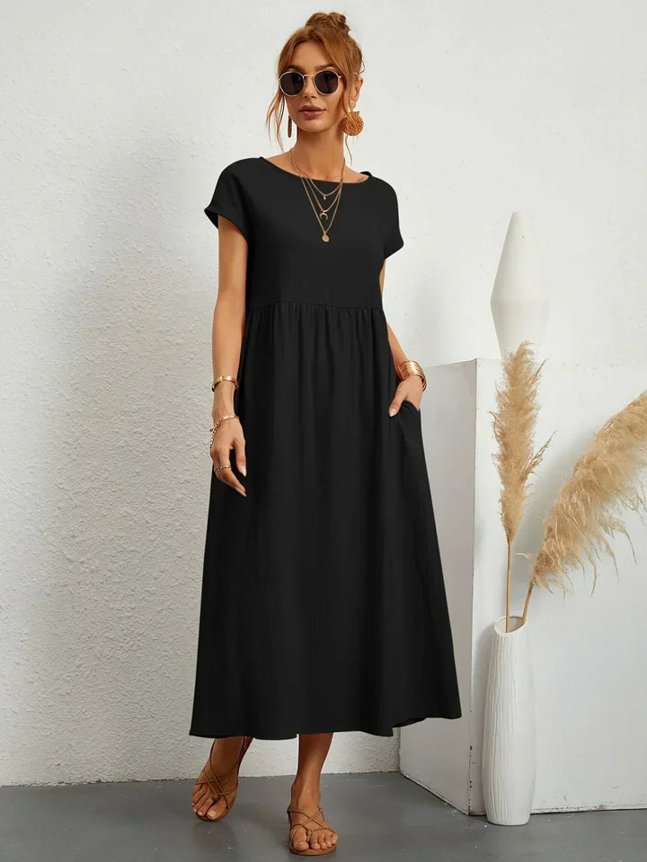 Sidonie | Robe Midi Coton-Soie