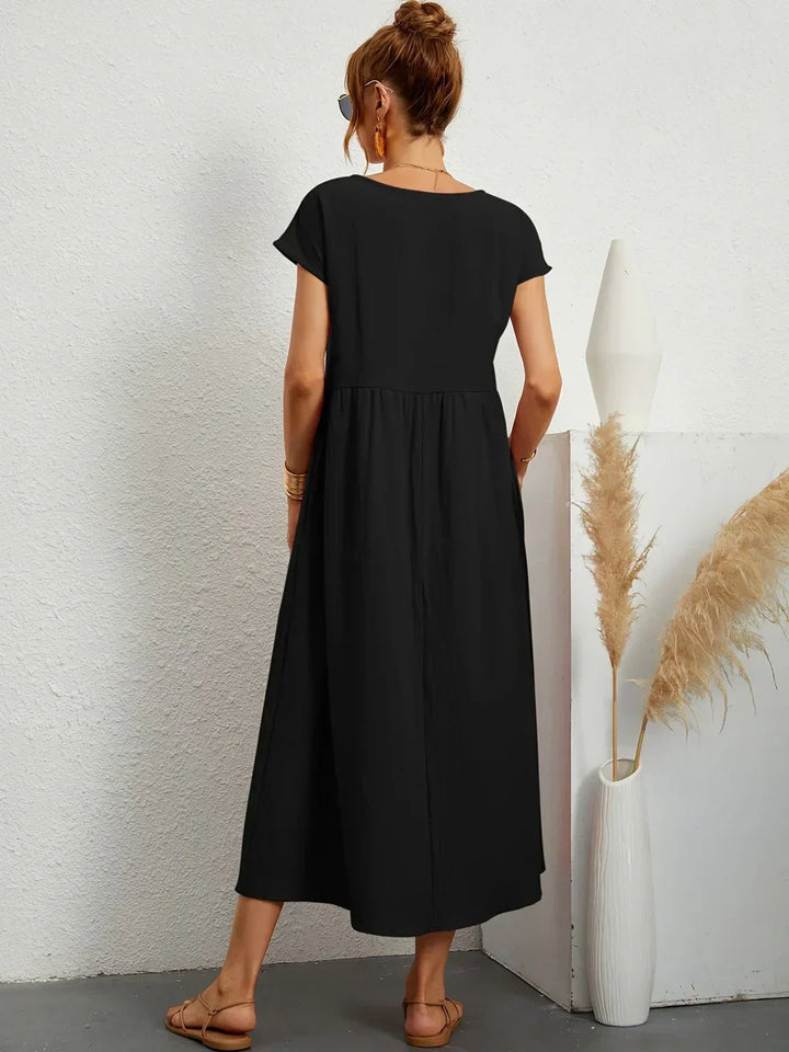 Sidonie | Robe Midi Coton-Soie