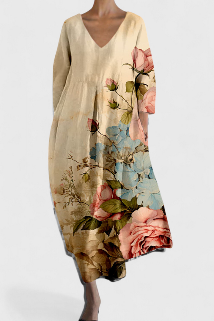 Eabha - V-Neck Fluid Dress