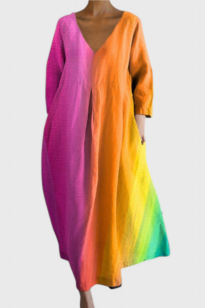 Eabha - V-Neck Fluid Dress