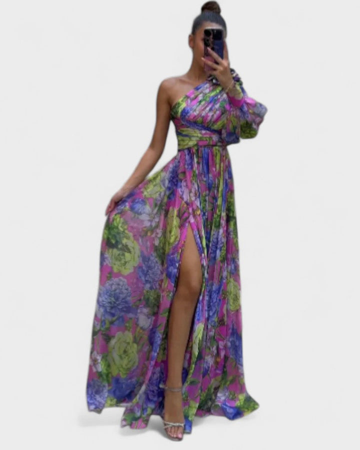 Eabha - One-Shoulder Floral Dress