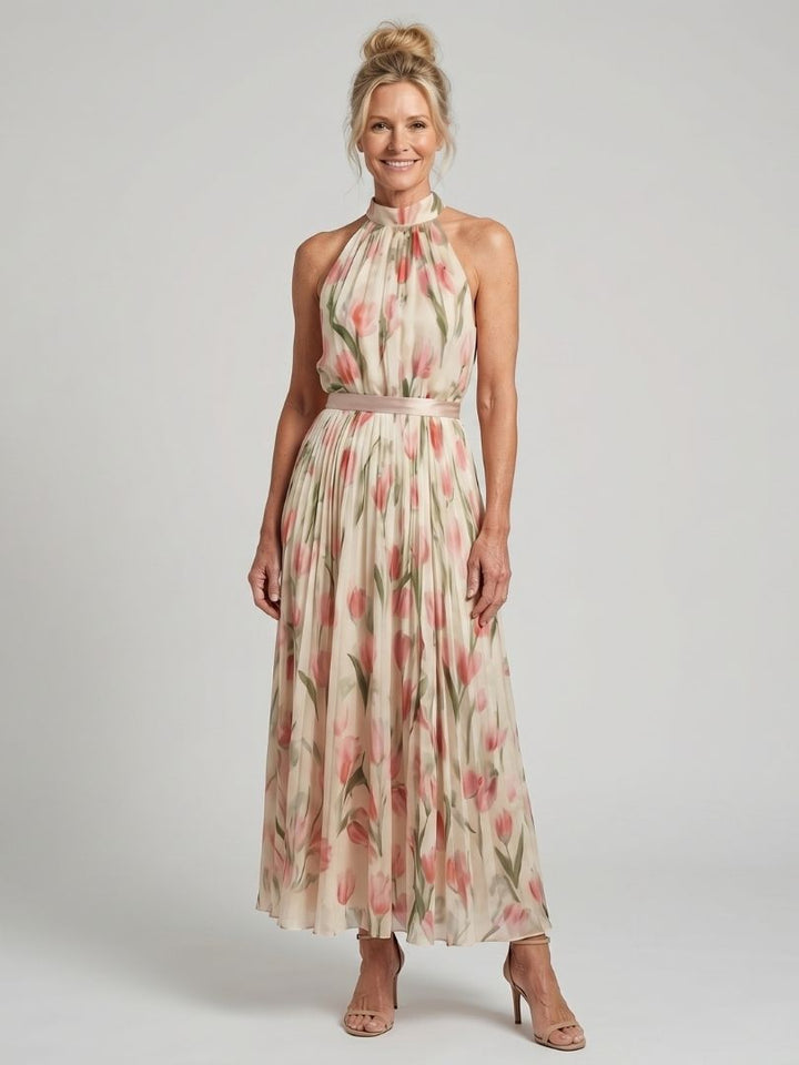 Cécile | Robe Maxi Imprimé Tulipe