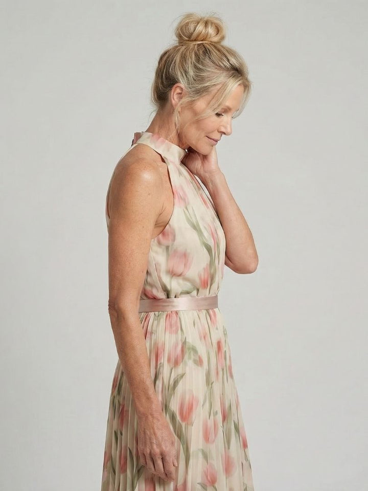 Cécile | Robe Maxi Imprimé Tulipe